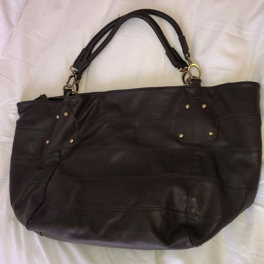 Faux Leather Tote Bag